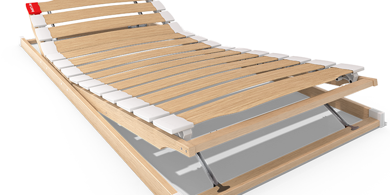 The BODYGUARD Slatted Frame with raised head and foot sections.