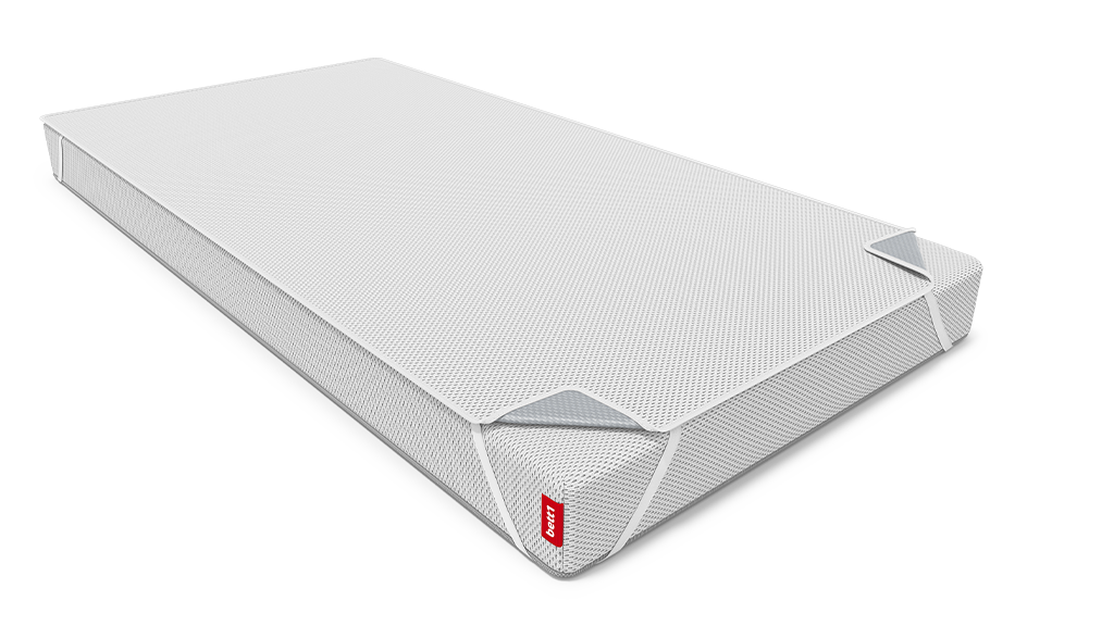 Wetness protection stretched over a mattress