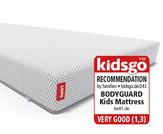 BODYGUARD® Kids Mattress. Seal of approval from kidsgo.	