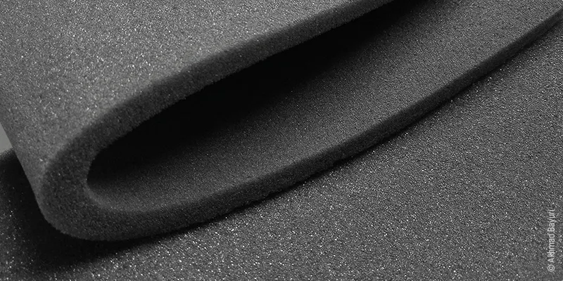 Close-up of PU foam
