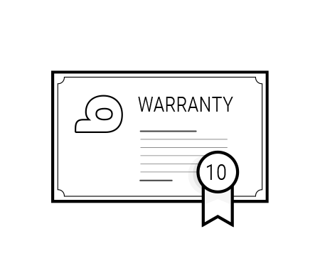 Illustration: A sketched certificate with the text "Warrantie 10".