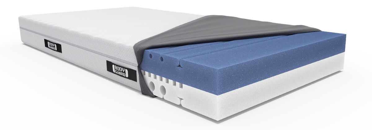 BODYGUARD mattress with cover opened
