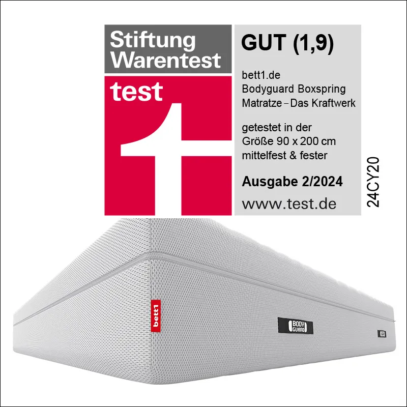 Die bett1.de Boxspring Matratze - 28 cm hoch, ohne Metall-Federn, aus 100% Vollschaum, Härtegrad mittelfest/fester, 80x2...
