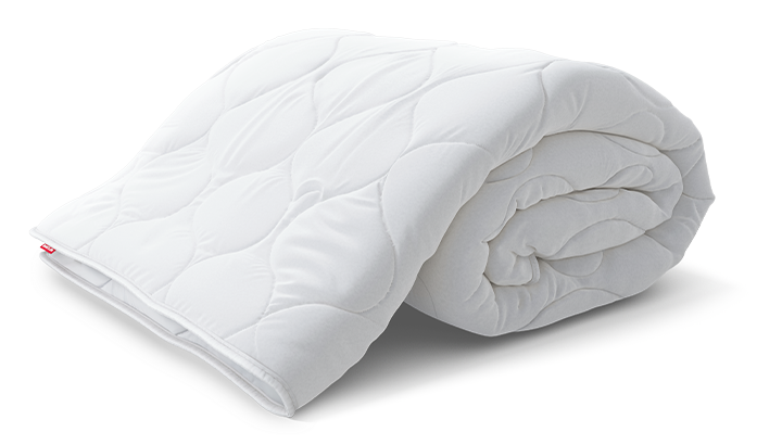 The BODYGUARD All-Season Duvet medium warm rolled up.