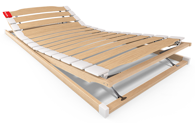 Image: The BODYGUARD® Slatted Frame with raised head and foot sections.