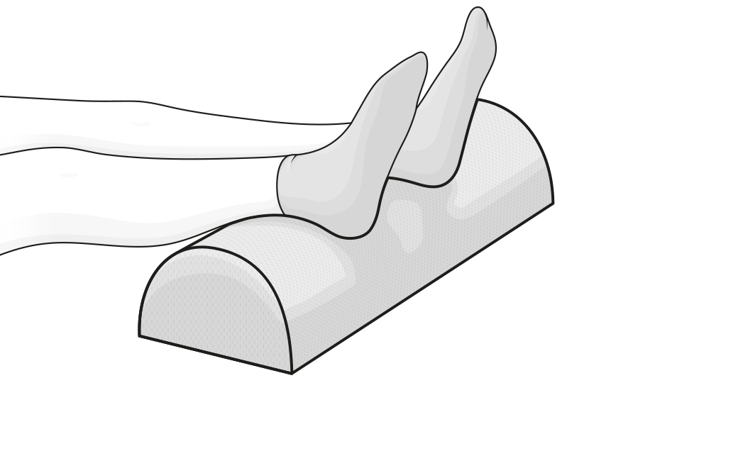 Illustration: Legs raised on the Bolster	