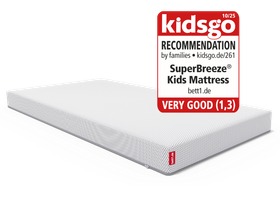 SuperBreeze® Kids Mattress. Badge: kidsgo