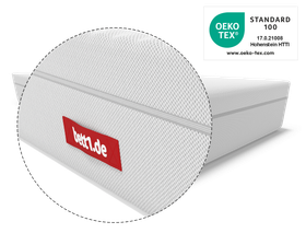 BODYGUARD® Boxspring Mattress Soft: Zoom to grip. Oeko-Tex® seal.	