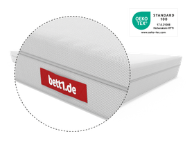 BODYGUARD® anti-cartel mattress Soft: Zoom to grip. Oeko-Tex® seal.
