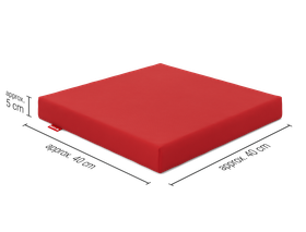 The RAINGUARD Seat Cushion with cushion dimensions: approx. 40 x 40 x 5 cm