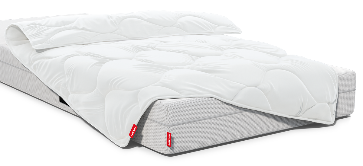 A BODYGUARD duvet on top of a BODYGUARD mattress