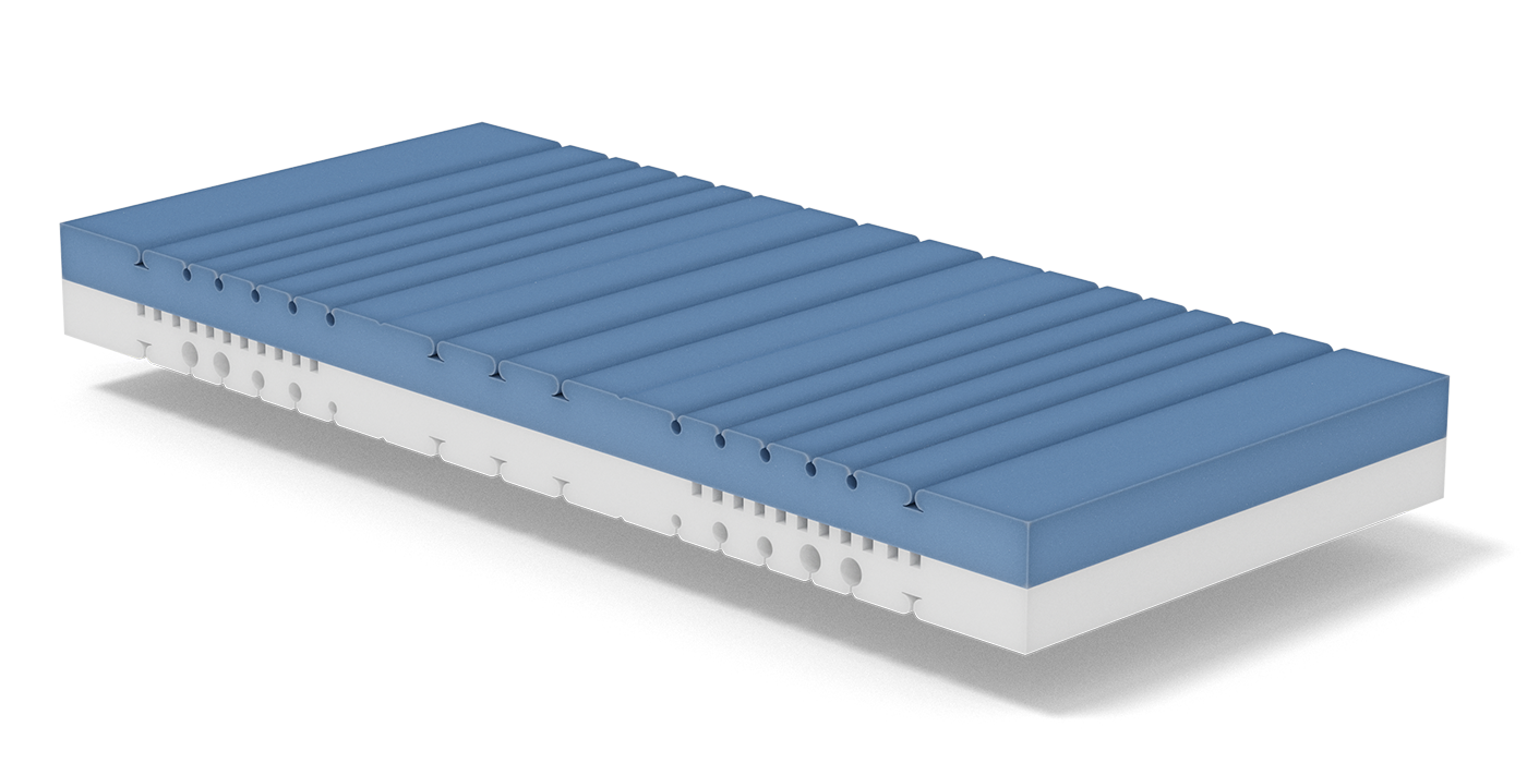 The foam core of the BODYGUARD anti-cartel mattress without mattress cover.