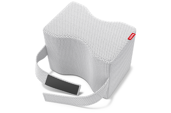 The knee cushion with open strap	
