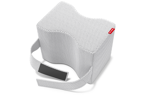 The knee cushion with open strap	