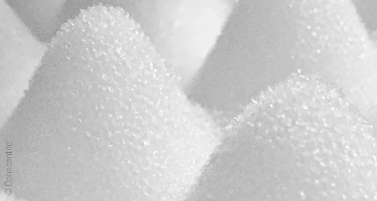 Detailed view of a foam mattress made of cold foam.