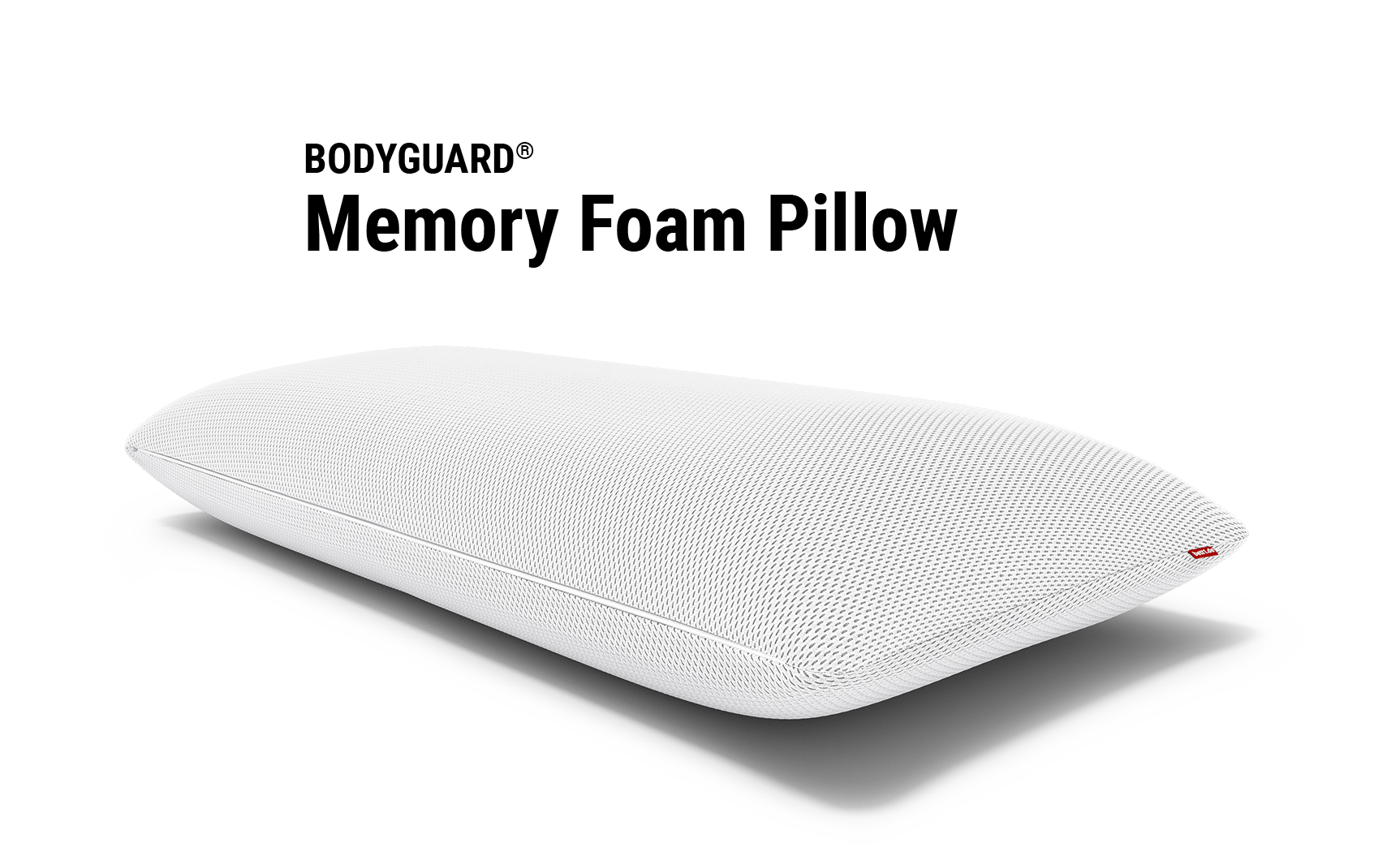 BODYGUARD Memory Foam Pillow. Text: BODYGUARD Memory Foam Pillow.