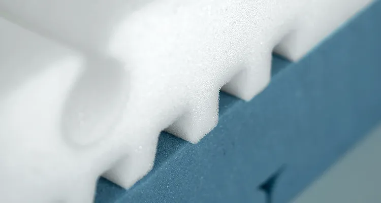 Detailed view of a foam mattress made of QXSchaum mattress foam.