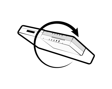 Illustration: Reversible symbol with two arrows around a BODYGUARD mattress. 