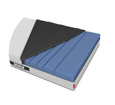 A BODYGUARD mattress with an open mattress cover.
