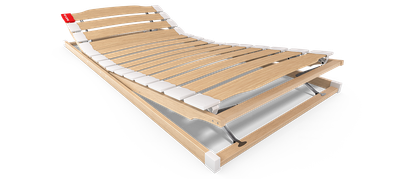 The BODYGUARD® slatted frame with raised head and foot sections.