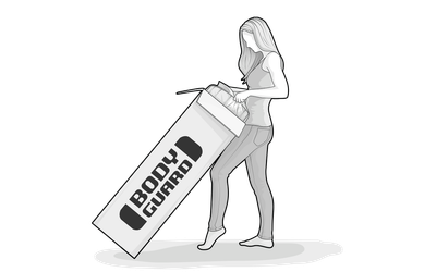 Illustration: A person pulls a rolled mattress out of a box