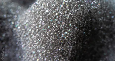 Detailed view of a foam mattress made of comfort foam.