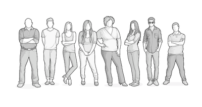 Illustration of different body types