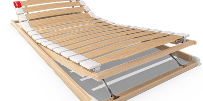 The BODYGUARD slatted frame with raised head and foot sections.