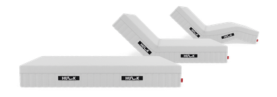 The HULK in three settings: flat, raised headboard, raised headboard and footboard
