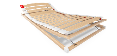 The BODYGUARD slatted frame with raised head and foot sections.