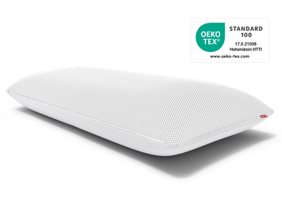 The BODYGUARD memory foam pillow. In addition, the Oeko-Tex Standard 100 seal